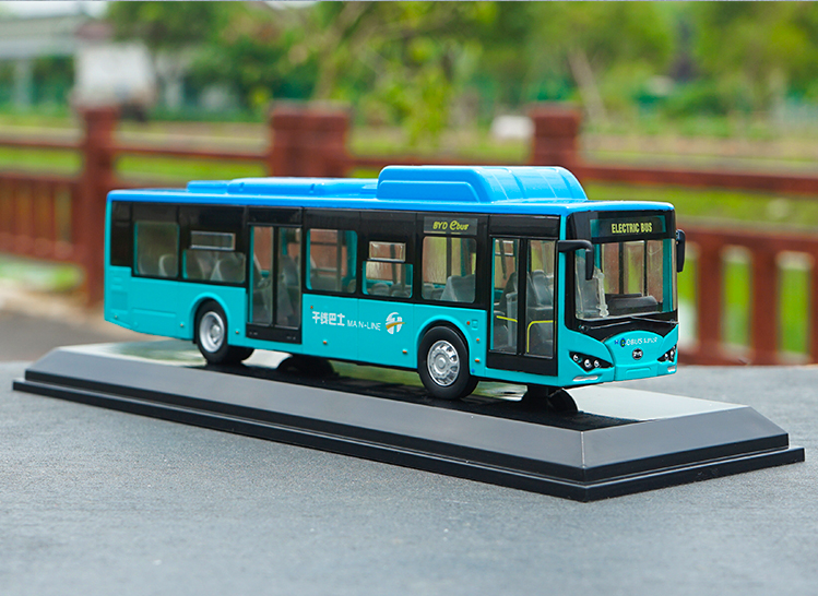 Original factory 1:64 BYD K9  K8 pure electric diecast bus model for toy gift