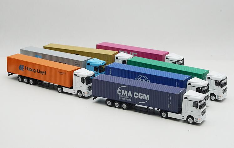 1:87 Benz truck model alloy transport logistics container small truck models metal shipping container for gift, toys