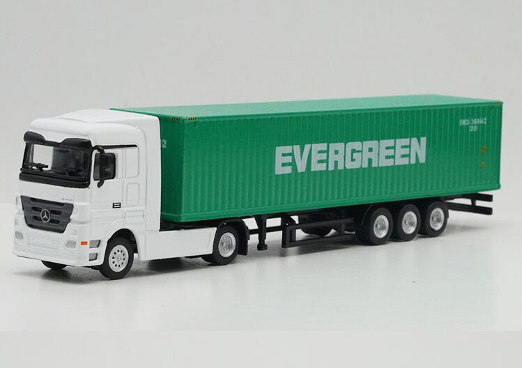 1:87 Benz truck model alloy transport logistics container small truck models metal shipping container for gift, toys