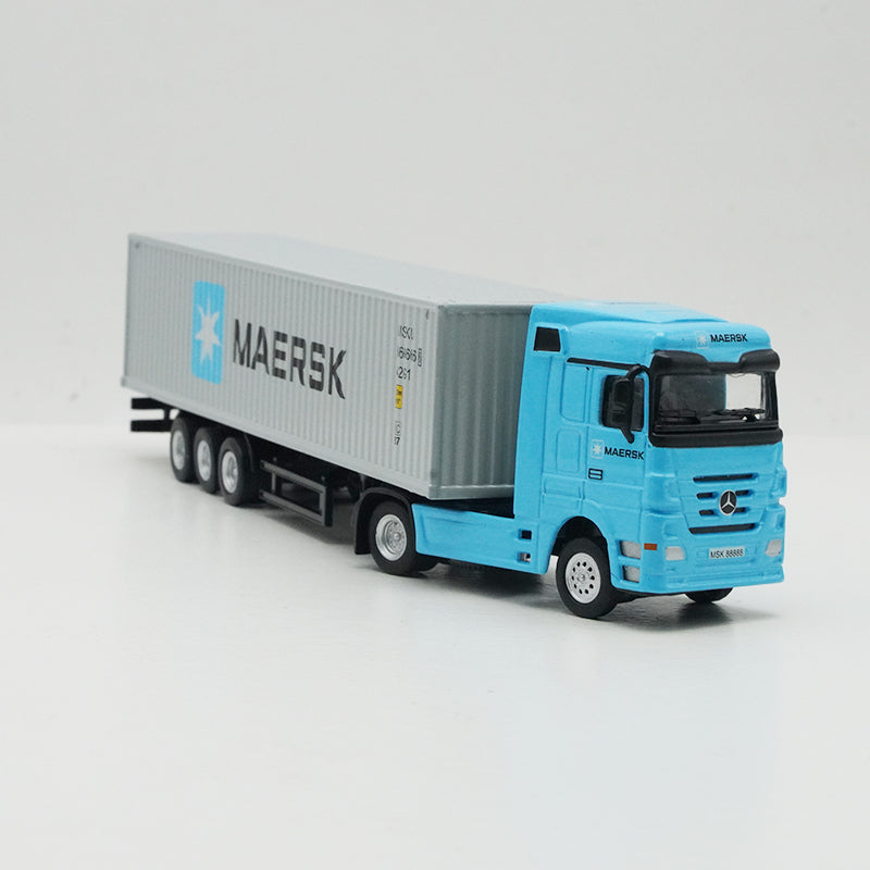 1:87 Benz truck model alloy transport logistics container small truck models metal shipping container for gift, toys