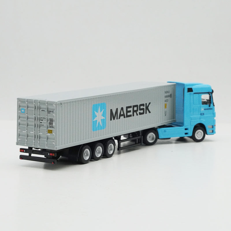 1:87 Benz truck model alloy transport logistics container small truck models metal shipping container for gift, toys