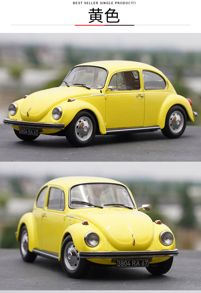 Original factory 1:18 NOREV VW 1973 1303  Beetle yellow diecast vintage car model for gift, collection, promotion