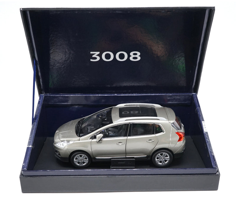 Original factory authentic 1:18 3008 PEUGEOT SUV diecast car model with small gift
