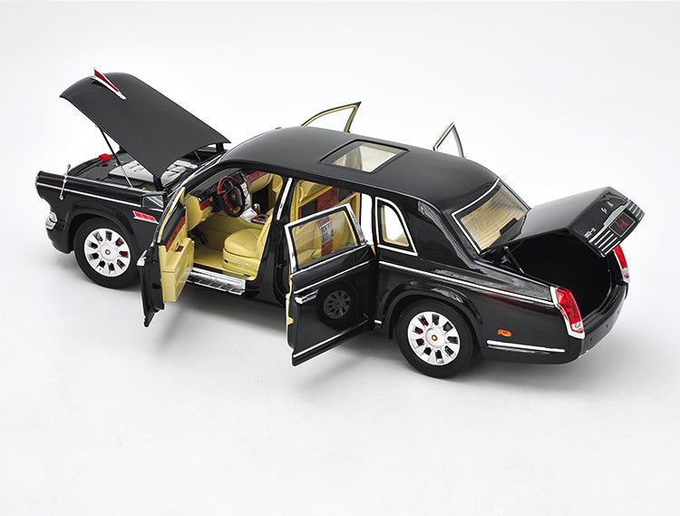 1/24 FAW Hongqi Ca7600j High Grade Inspection Limousine Diecast Model