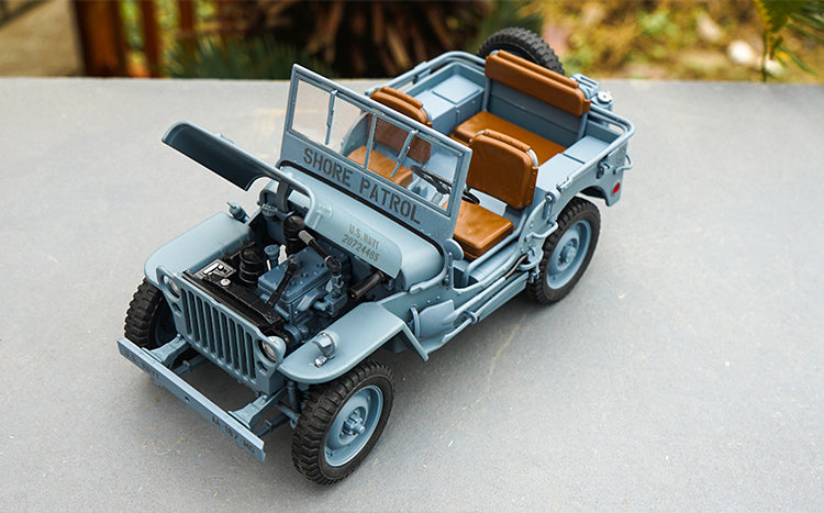 1:18 FX series Military jeep WWII Second World War Classic jeep car models for gift, collection