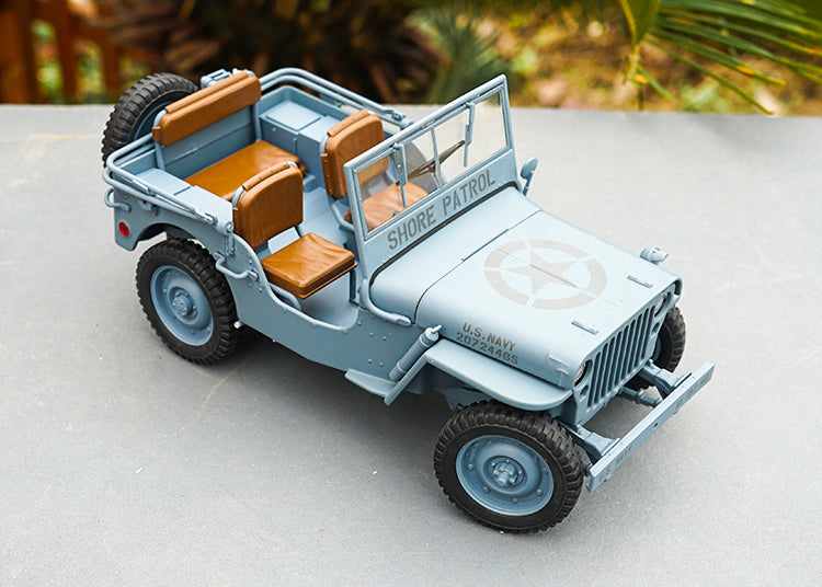 1:18 FX series Military jeep WWII Second World War Classic jeep car models for gift, collection