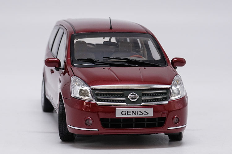 Original factory authentic 1/18 Nissan GENISS MPV 6 blue/red diecast metal car model with small gift