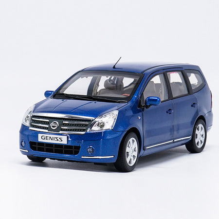 Original factory authentic 1/18 Nissan GENISS MPV 6 blue/red diecast metal car model with small gift