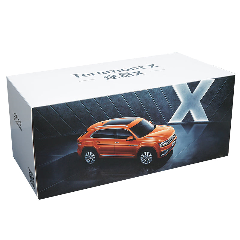 1/18 SAIC Volkswagen Teramont X 2019 Orange diecast SUV Car Model with small gift