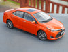 1:18 Scale Diecast Model Cars Toyota Levin 2017 versin in red/orange for birthday gift, Christmas gift