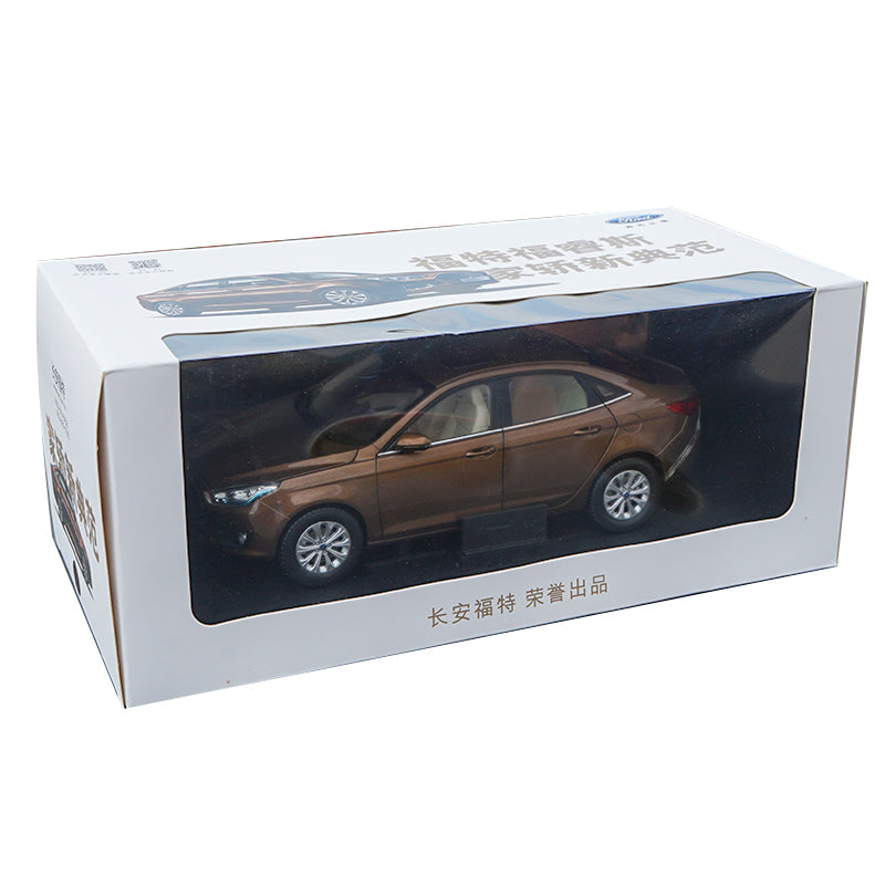 1/18 Scale Ford ESCORT 2017 Brown Diecast Car Model for Birthday gift, Christmas gift, toys