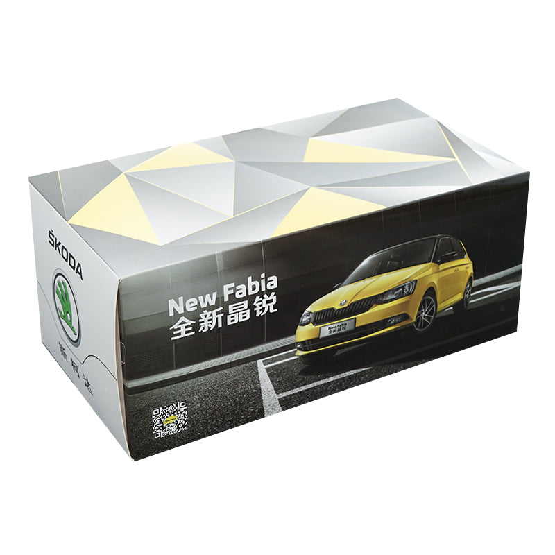 Original factory authentic 1:18 VW Skoda NEW Fabia diecast sedan car model for toys, gift, collection