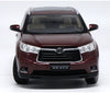Original factory authentic 1:18 TOYOTA HIGHLAND 2016 diecast SUV car model for collection, gift, toys