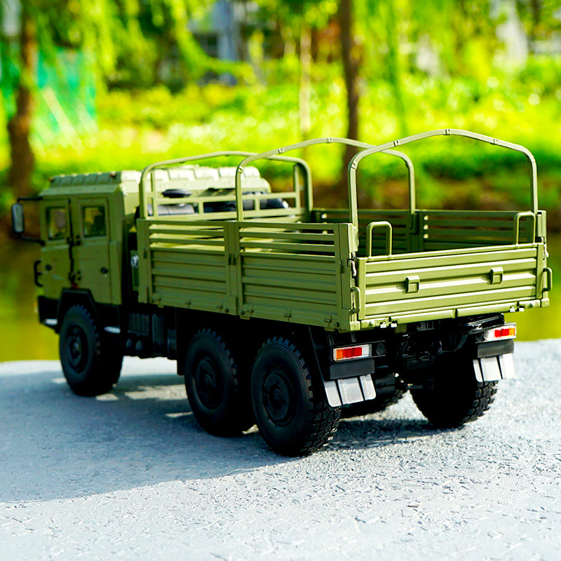 Original factory diecast 1:24 Shanqi Delong SX2220 off-road Army truck model, diecast scale 1:24 military truck model for sale