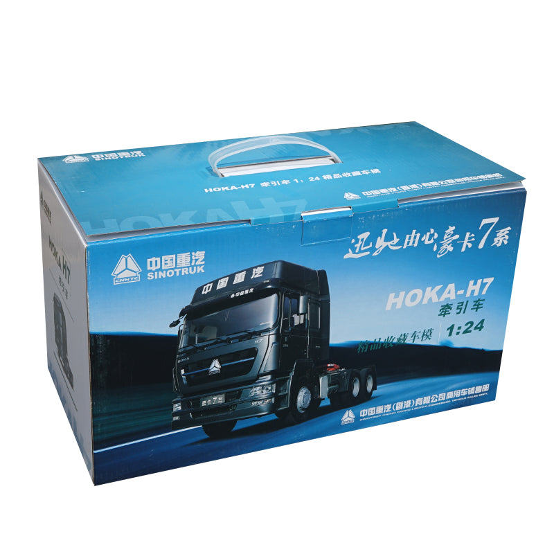 1:24 Diecast Sinotruk Hoka H7 semi-trailer tractor truck model