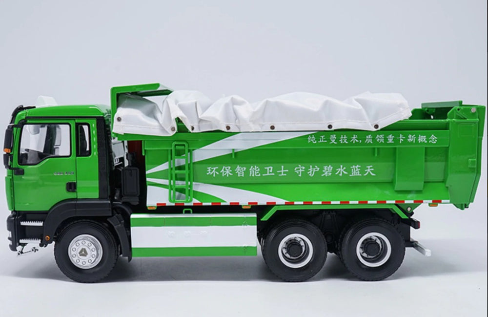 1 24 SITRAK Sinotruk SITRAK  MAN TG-A C6G Howo dump DIECAST MODEL TRUCK green version