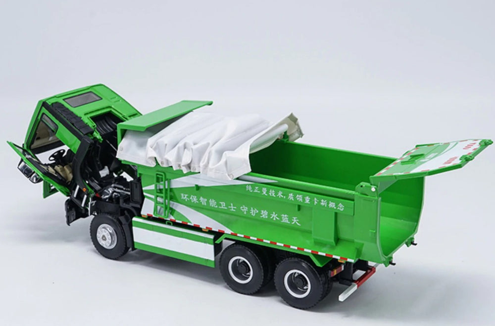 1 24 SITRAK Sinotruk SITRAK  MAN TG-A C6G Howo dump DIECAST MODEL TRUCK green version