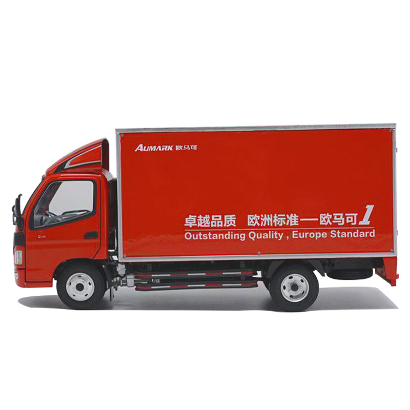 1:24 original diecast foton Aumark light truck model, scale container van alloy truck model with small gift