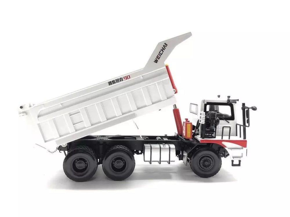 1:35 Original Weichai diesel tank 90 Yangzhou Shengda mine dump truck model for gift, collection