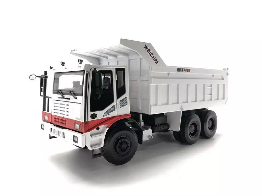 1:35 Original Weichai diesel tank 90 Yangzhou Shengda mine dump truck model for gift, collection