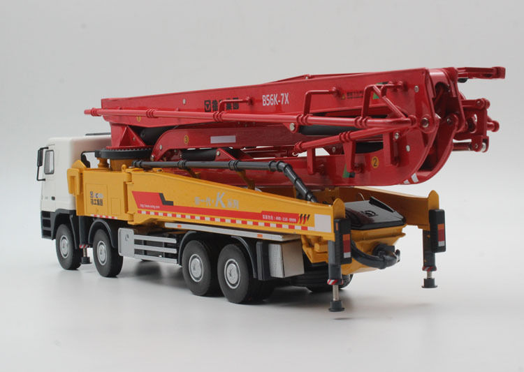 1 35 scale Model XCMG HB56K Concrete 56m Pump Truck, Mercedes-Benz Actros Die Cast Model