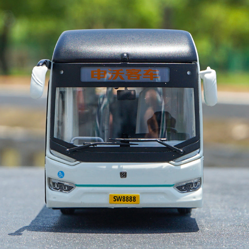 1:50 Shanghai Sunwin Shenwo 9 Series IEV12 pure electric bus model with small gift