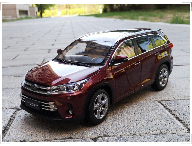 1:18 Scale 2018 Toyota Highlander Diecast Simulated Collectible Car Model