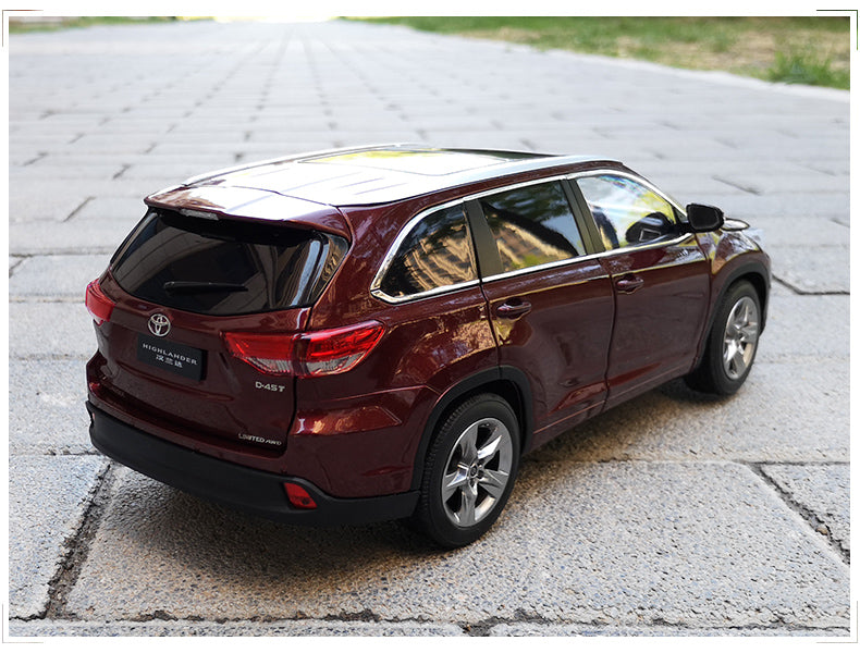 1 18 Scale 2018 Toyota Highlander Diecast Simulated Collectible