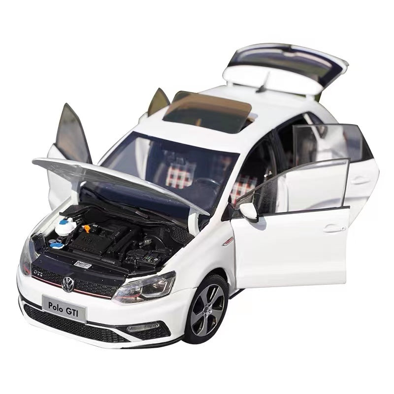 Original Authorized Authentic 1/18 Alloy New Polo GTI 2015 White Model Toy Cars Diecast Metal Casting Hatchback Miniature Collection Toys Car for gift,collection