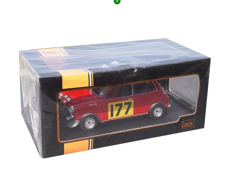 Original factory 1:18 IXO Mini Bean Mini Cooper 177# Monte Carlo diecast racing alloy car model for promotion, gift