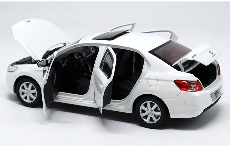 Original factory high quality 1:18 Dongfeng Peugeot 301 scale metal diecast car model for gift, collection