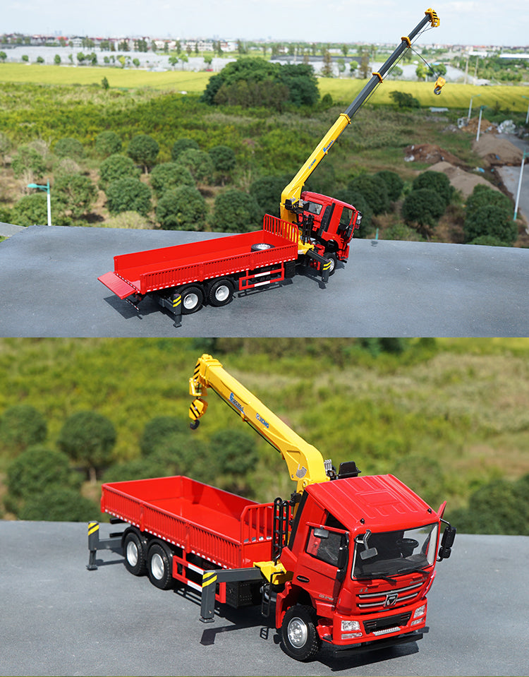Original factory 1:35 XCMG diecast integrated lorry mounted crane model, zinc alloy Truck crane scale models toy gift