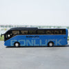 Original factory authentic 1:42 Scale Blue Diecast Bonluck Falcon LX Coach Bus Model for Birthday/Christmas gift