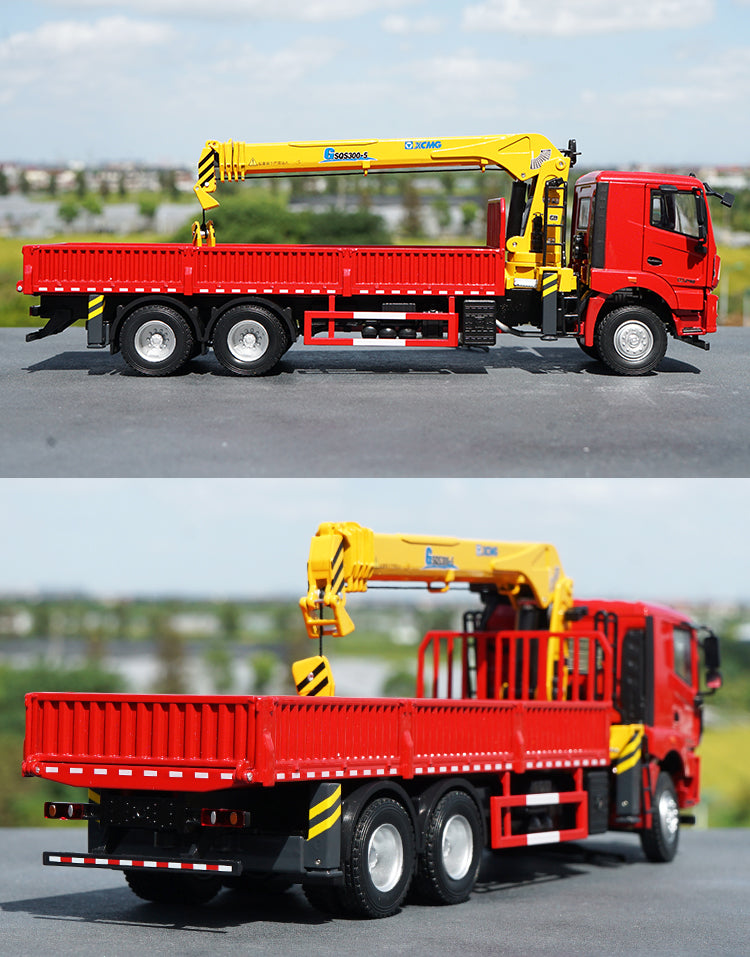 Original factory 1:35 XCMG diecast integrated lorry mounted crane model, zinc alloy Truck crane scale models toy gift