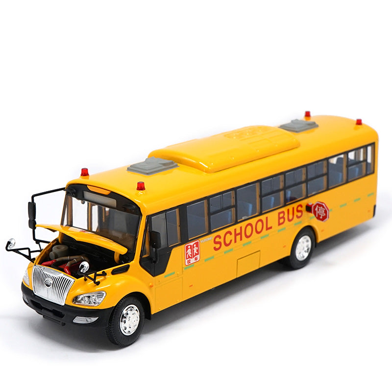 Yellow 1:42 Scale Die-Cast YuTong ZK6109DX School diecast Bus Model with fast shipping