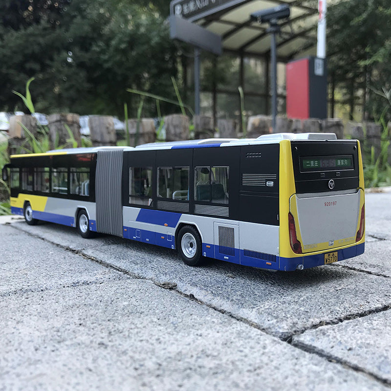 Original factory 1:43 Foton Bus Beijing City 635 Road BJ6160C6CCD diecast articulated Giant dragon alloy car model for gift, collection