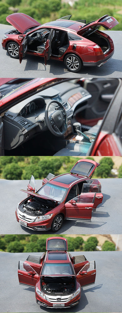 1:18 Diecast Model for Honda Crosstour 2014 Red Sportback Alloy Toy Car Miniature Collection Gifts