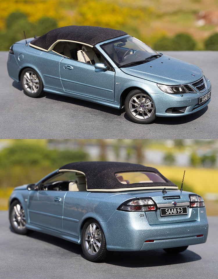 Original factory authentic 1:18 SAAB 9-3 Zinc alloy sports car model, diecast scale roadster car model for gift, collection