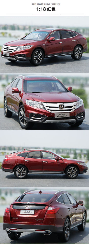 1:18 Diecast Model for Honda Crosstour 2014 Red Sportback Alloy Toy Car Miniature Collection Gifts