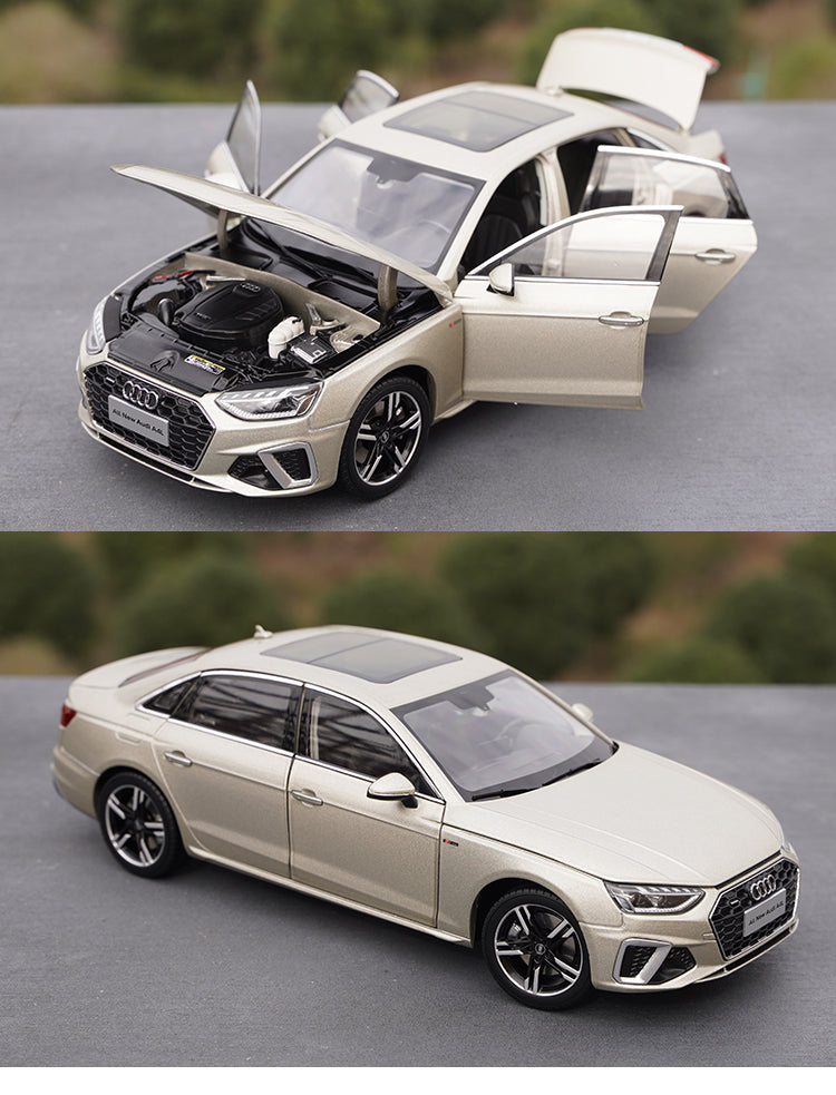 Original factory Gold/Grey 1:18 VW Audi A4L 2020 brand new A4L diecast car model for toy vehicle