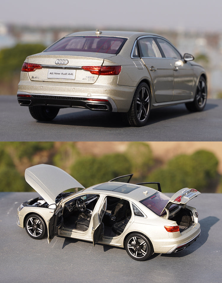 Original factory Gold/Grey 1:18 VW Audi A4L 2020 brand new A4L diecast car model for toy vehicle