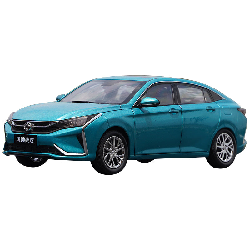 Original authentic 1:18 Dongfeng Fengshen Yi dazzle Aeolus blue diecast alloy car model for gift, collection