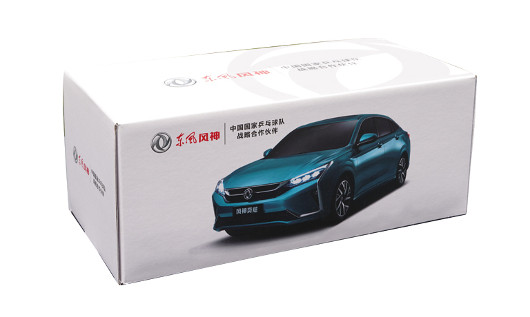 Original authentic 1:18 Dongfeng Fengshen Yi dazzle Aeolus blue diecast alloy car model for gift, collection