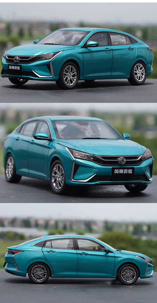 Original authentic 1:18 Dongfeng Fengshen Yi dazzle Aeolus blue diecast alloy car model for gift, collection