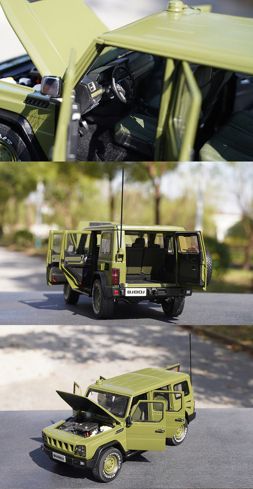Original factory 1:18 BAIC Beijing  Jeep B80C BJ80J diecast military vehicle Parade car guide car alloy off-road vehicle model for gift