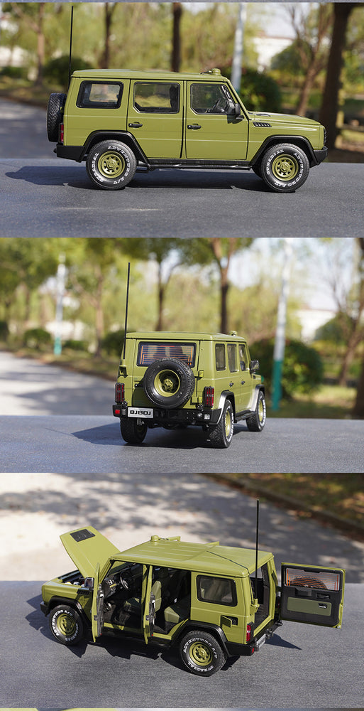 Original factory 1:18 BAIC Beijing  Jeep B80C BJ80J diecast military vehicle Parade car guide car alloy off-road vehicle model for gift