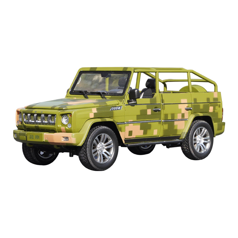 Original factory 1:18 BAIC Beijing  Jeep B80C BJ80J diecast military vehicle Parade car guide car alloy off-road vehicle model for gift