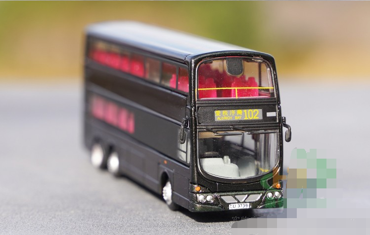 Classic 1:120 Hong Kong double-decker Denis B9 diecast alloy bus model for gift, toy