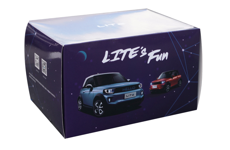 Original factory 1:18 BAIC LITE AFCFOX diecast electric car model for gift, collection