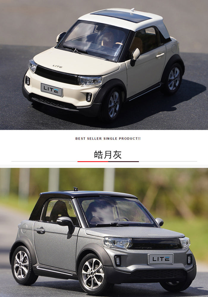 Original factory 1:18 BAIC LITE AFCFOX diecast electric car model for gift, collection